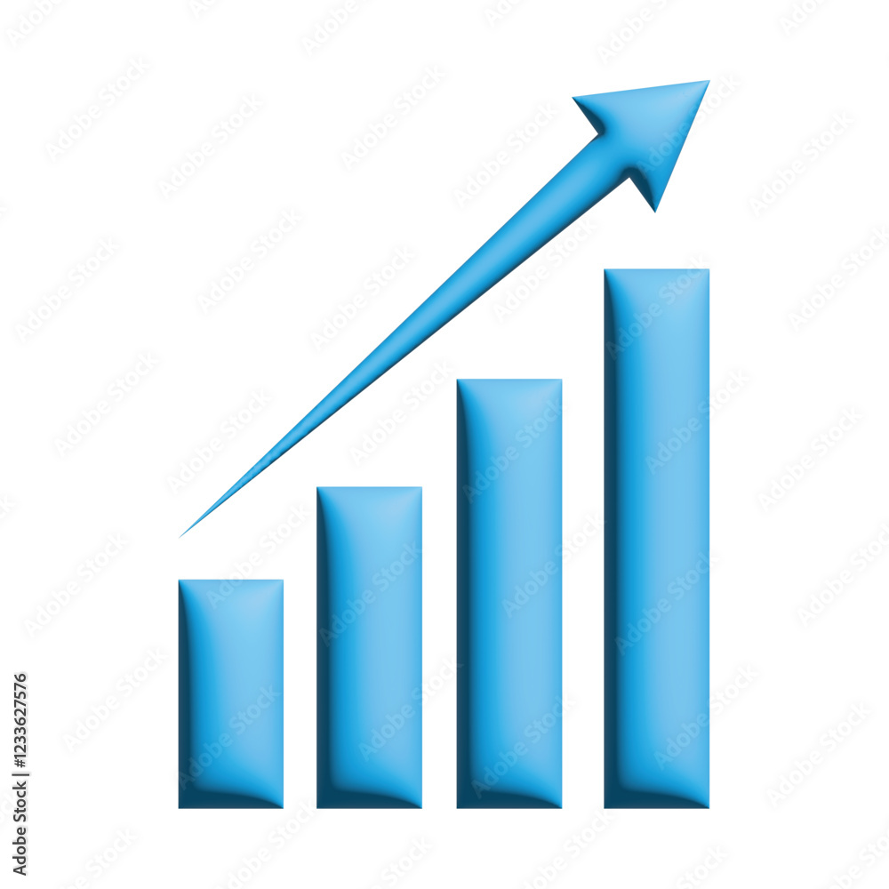 Growing graph icon, vector isolated flat style symbol Growing graph icon, vector isolated flat style symbol
