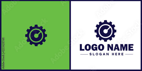 Manufacturing Company icon Industrial company Manufacturing firm Production company flat logo sign symbol editable vector