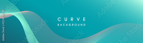 曲線の背景イラスト_水色&ピンク2