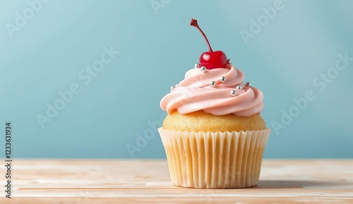 cupcake with cherry on top