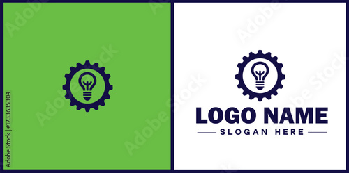 Manufacturing Company icon Industrial company Manufacturing firm Production company flat logo sign symbol editable vector