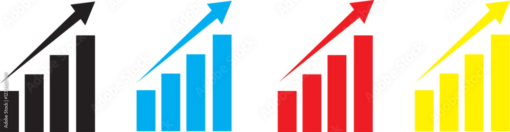 Infographic. Chart icon. Growing graph simbol. Infographic. Chart icon. Growing graph simbol.