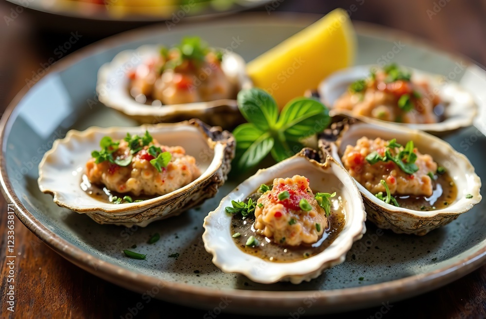 Fresh opened oysters Fresh opened oysters