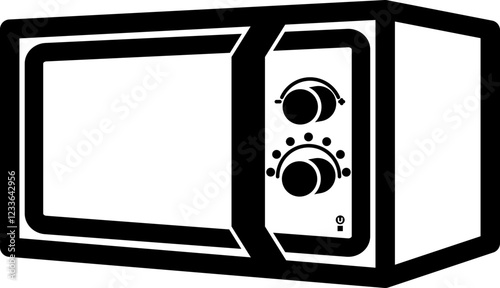 microwave vector outline