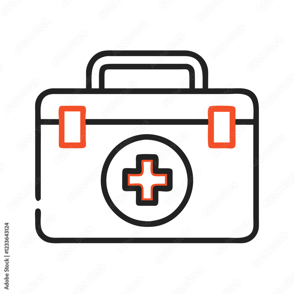 Obraz premium first aid box icon design