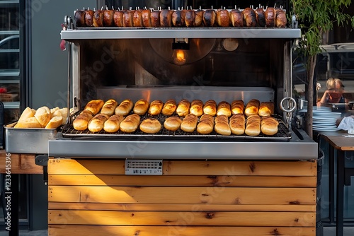 sausages on the grill photo