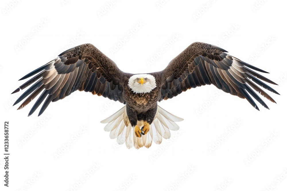 Obraz premium Majestic bald eagle in flight