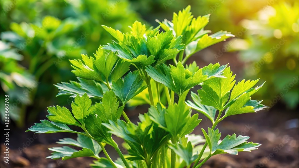 Fresh Lovage Plant in Garden,,gardening, gardening, plants, nature photography, botanicals Fresh Lovage Plant in Garden,,gardening, gardening, plants, nature photography, botanicals