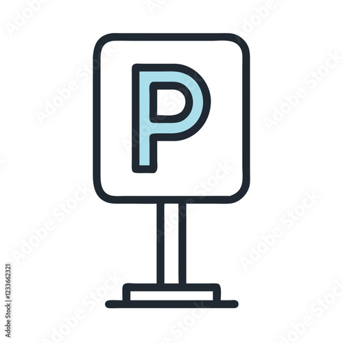 parking sign icon design