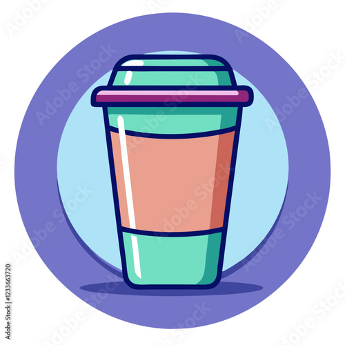 plastic cup icon design