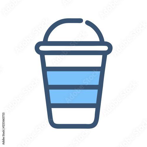 plastic cup icon design