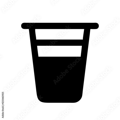 plastic cup icon design