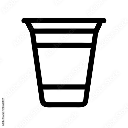 plastic cup icon design