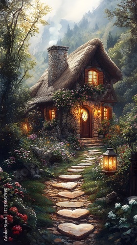 Enchanted Fairytale Cottage Nestled in the Autumnal Forest
