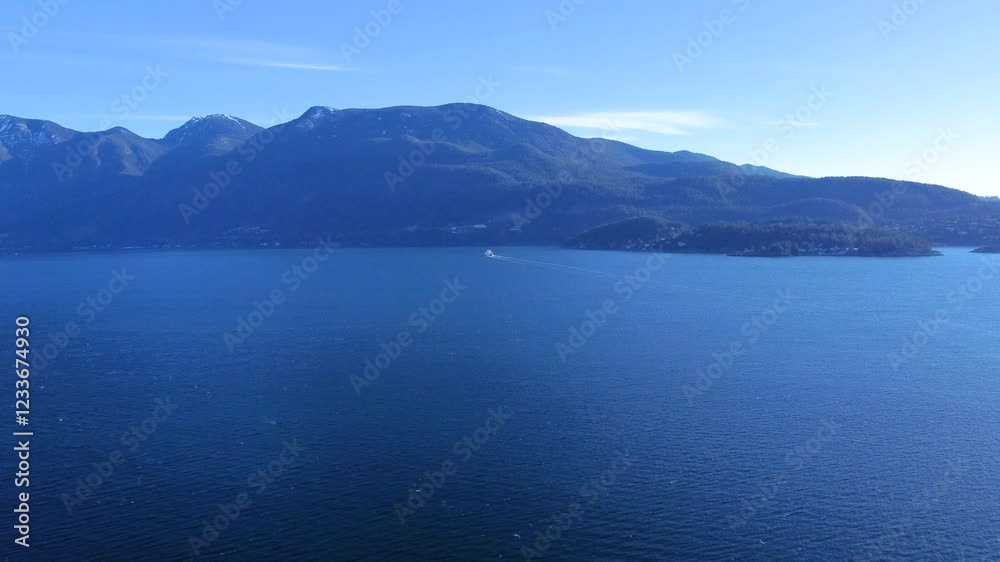 Aerial View of Breathtaking Howe Sound and the Mountains of British Columbia, Canada Aerial View of Breathtaking Howe Sound and the Mountains of British Columbia, Canada