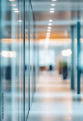 Modern office interior with blurred background motion blurred motion blur 

