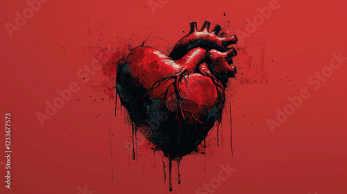 Human Heart On a Blurry Background