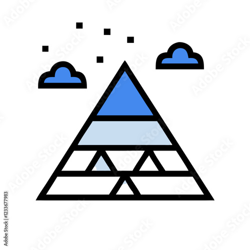 pyramid icon design
