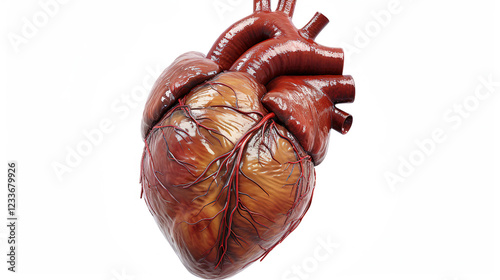 Human Heart On a White Background