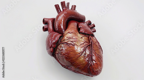 Human Heart On a White Background