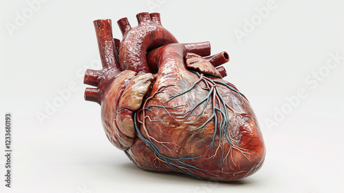 Human Heart On a White Background