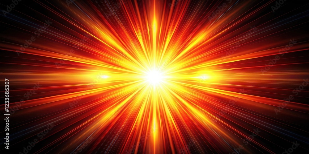 Asymmetric red light burst on black background with vibrant orange and yellow hues, abstract, dark, abstract Asymmetric red light burst on black background with vibrant orange and yellow hues, abstract, dark, abstract