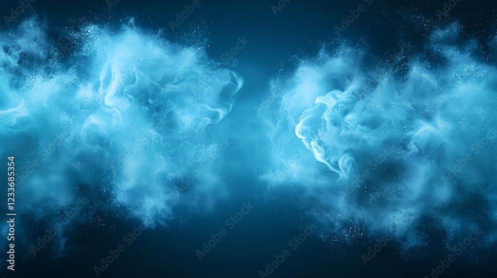Fototapeta premium Abstract Blue Cosmic Cloudscape