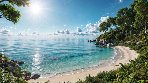 sea island background ocean water travel vacation