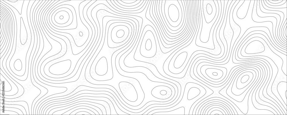 Obraz premium Abstract concept with graphic element and geography scheme topographic map. landscape cartography terrain texture. Ocean topographic line map with curvy wave lines