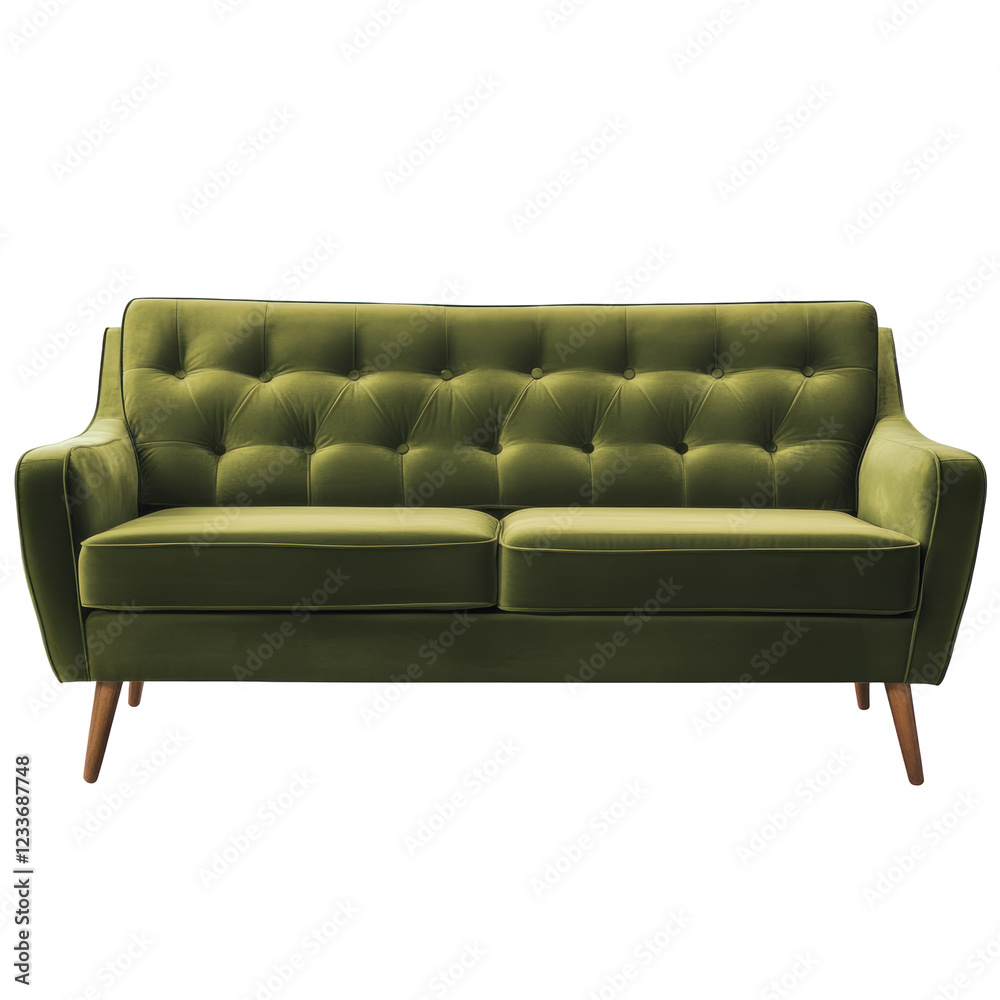 Obraz premium green sofa isolated on white background