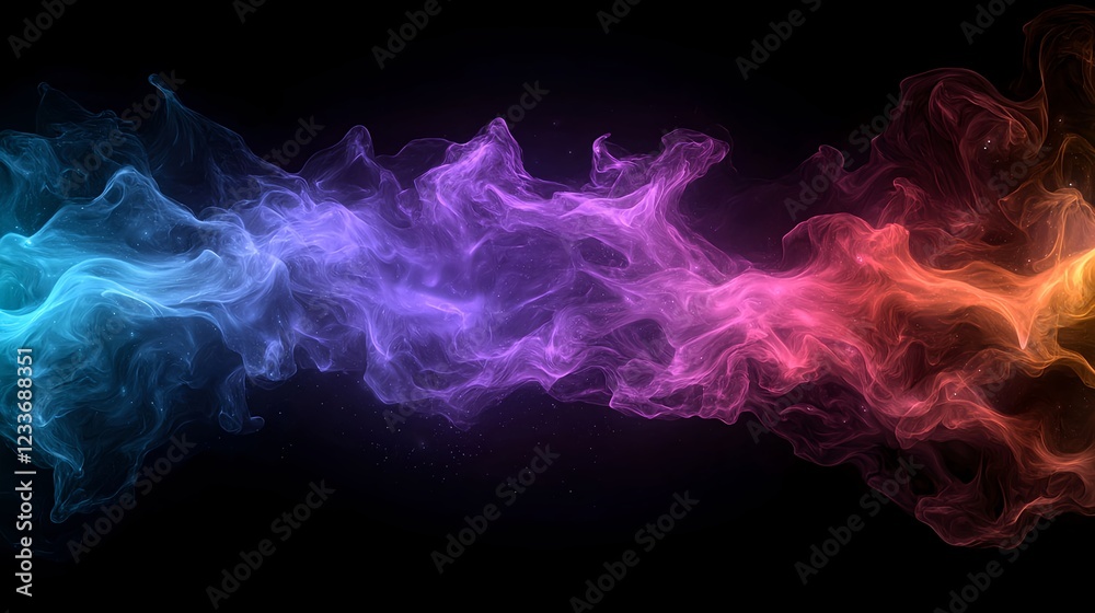 Fototapeta premium Abstract Colorful Particle Flow Background