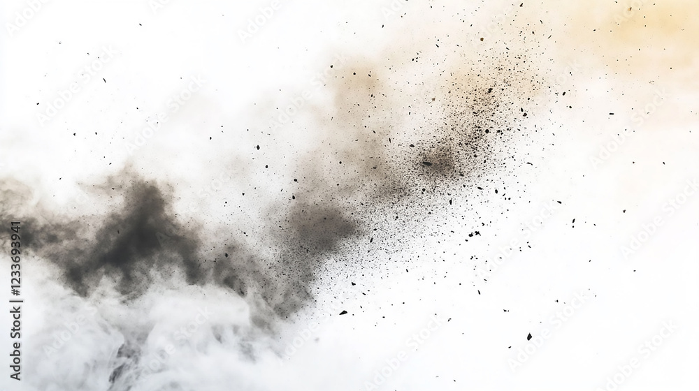 custom made wallpaper toronto digitalsandstorm sand dust cloud flying small particles isolated in transparent background, PNG dust and sandstorm particles swirling against a plain white backdrop.
