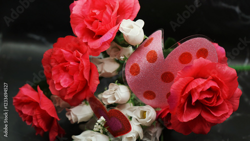 Valentines Day with pictures of flowers, hearts and Background make you feel the Love in the Air