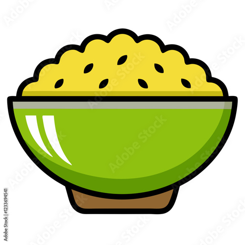 rice bowl icon design