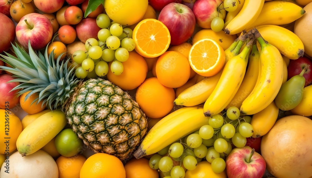 Vibrant Tropical Fruit Background Image for Food Blogs Vibrant Tropical Fruit Background Image for Food Blogs