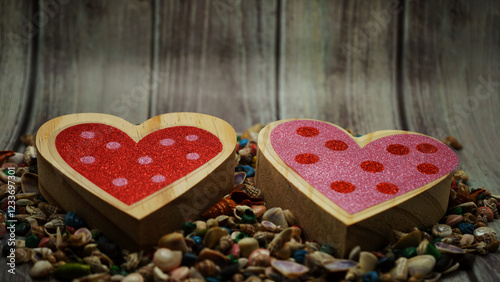 Valentines Day with pictures of flowers, hearts and Background make you feel the Love in the Air
