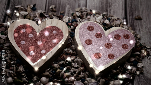Valentines Day with pictures of flowers, hearts and Background make you feel the Love in the Air