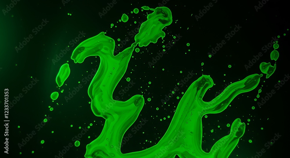 Naklejka premium green frog on a black background