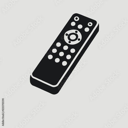 Remote Control silhouette in black on a white background