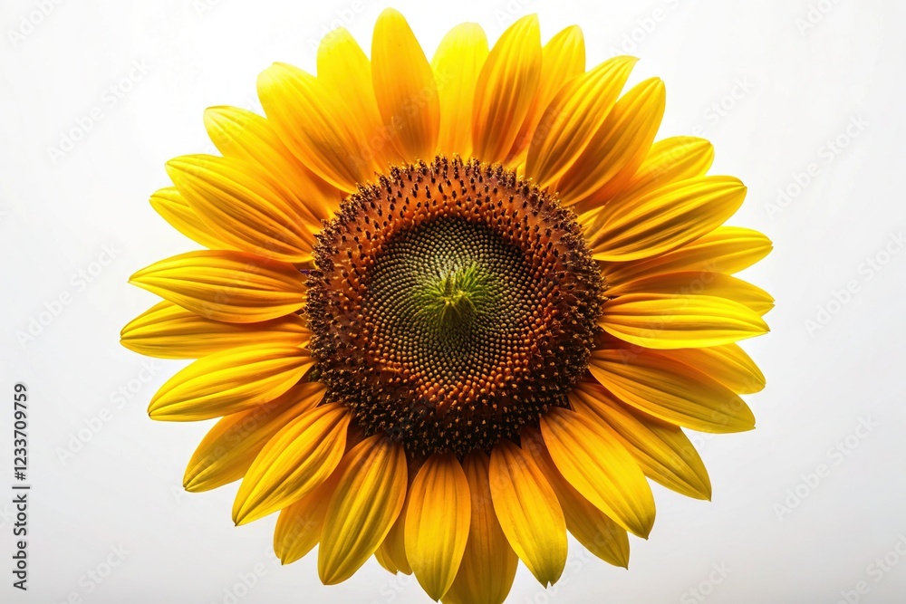 Fototapeta premium Single Seed of Sunflower Isolated on White Background