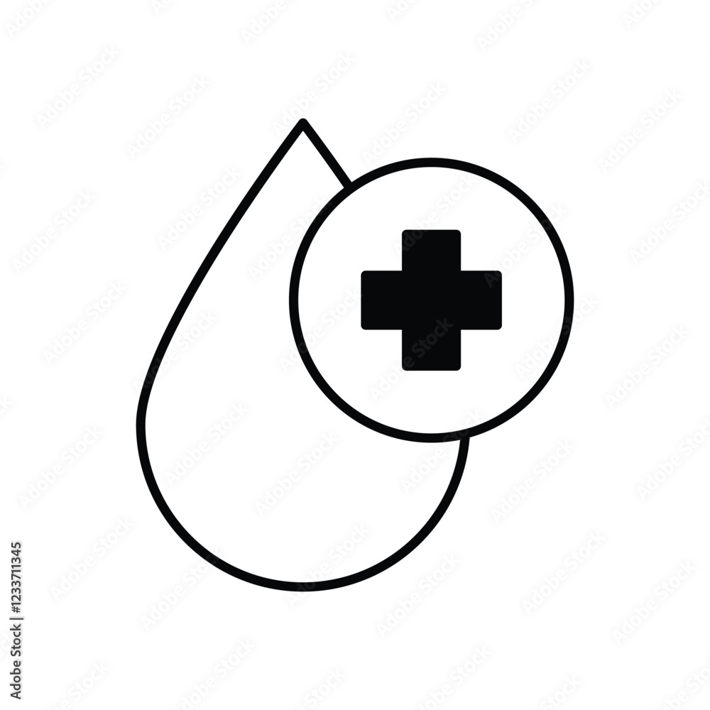 Fototapeta premium Blood Test icon design stock illustration