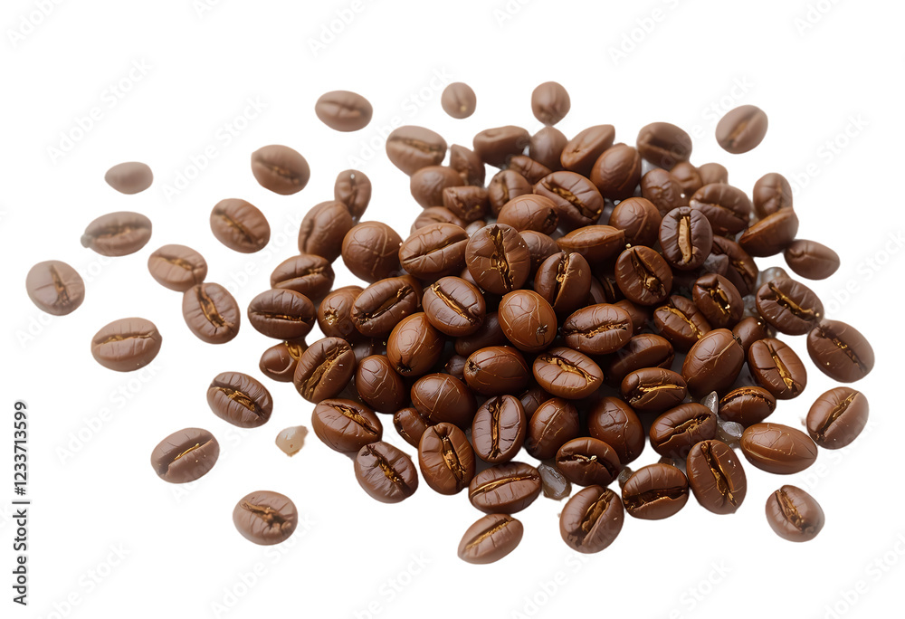 Naklejka premium fresh coffee beans isolated on white background