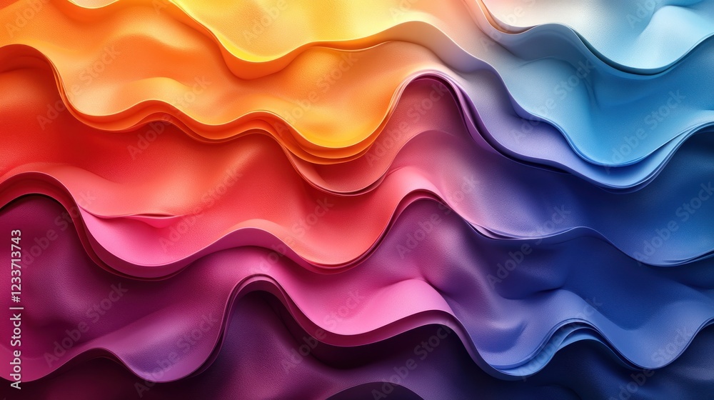 Vibrant Rainbow Wave Abstract Art: A Colorful Symphony of Curves and Hues Vibrant Rainbow Wave Abstract Art: A Colorful Symphony of Curves and Hues