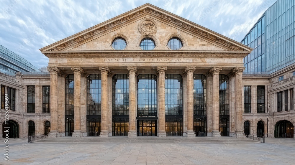 Fototapeta premium Grand Classical Building with Elegant Architecture