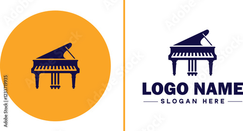 Piano Tuning icon Piano tuning service Piano tuning and maintenance Keyboard tuning flat logo sign symbol editable vector