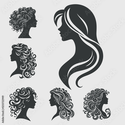 woman silhouette vector art pack