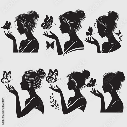 woman silhouette vector art pack