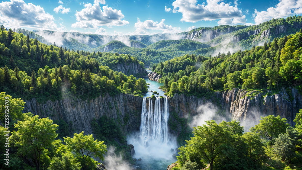 nature landscape mountain waterfall cascade forest stream lake nature landscape mountain waterfall cascade forest stream lake