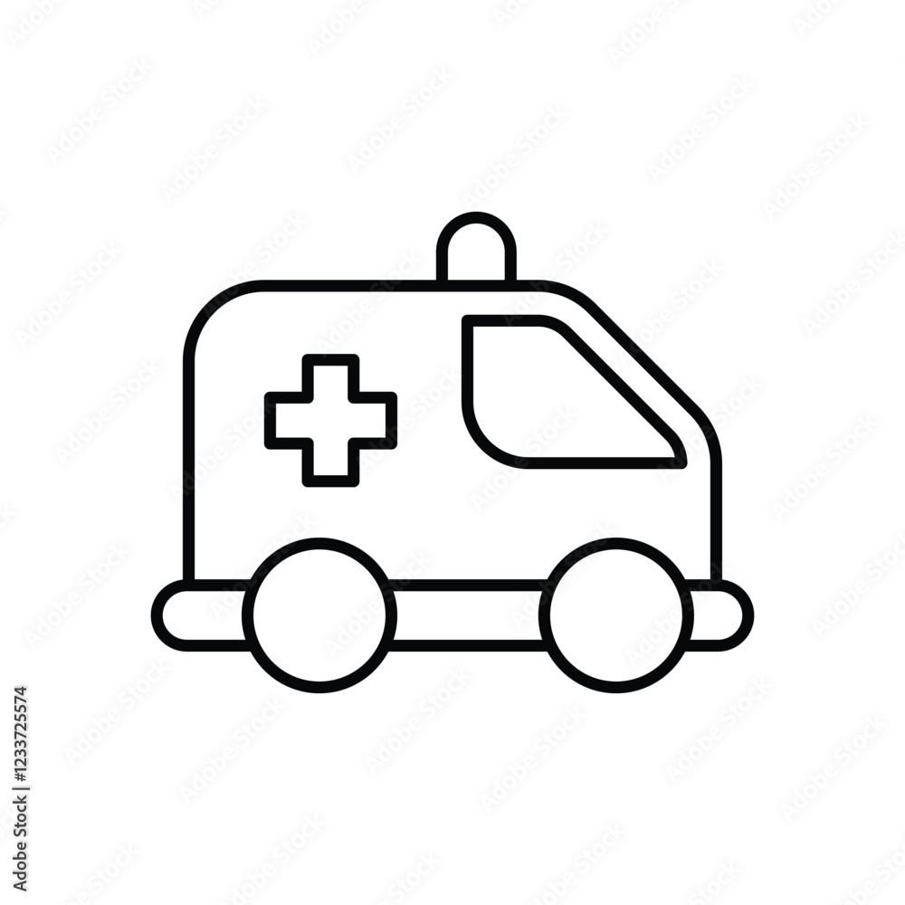 Ambulance icon design stock illustration Ambulance icon design stock illustration