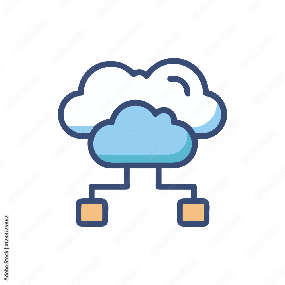Cloud Computing Icon for Digital Solutions Cloud Computing Icon for Digital Solutions